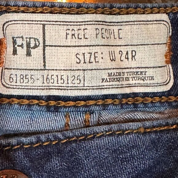 Free People Just Float On Flare Bell Bottom High Rise Raw Hem Jeans - Picture 3 of 4